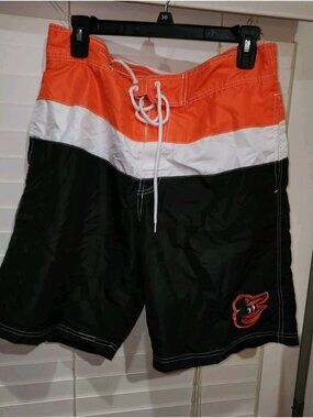 MLB Genuine Merchandise BALTIMORE ORIOLES Swimming Trunks Men Size LARGE